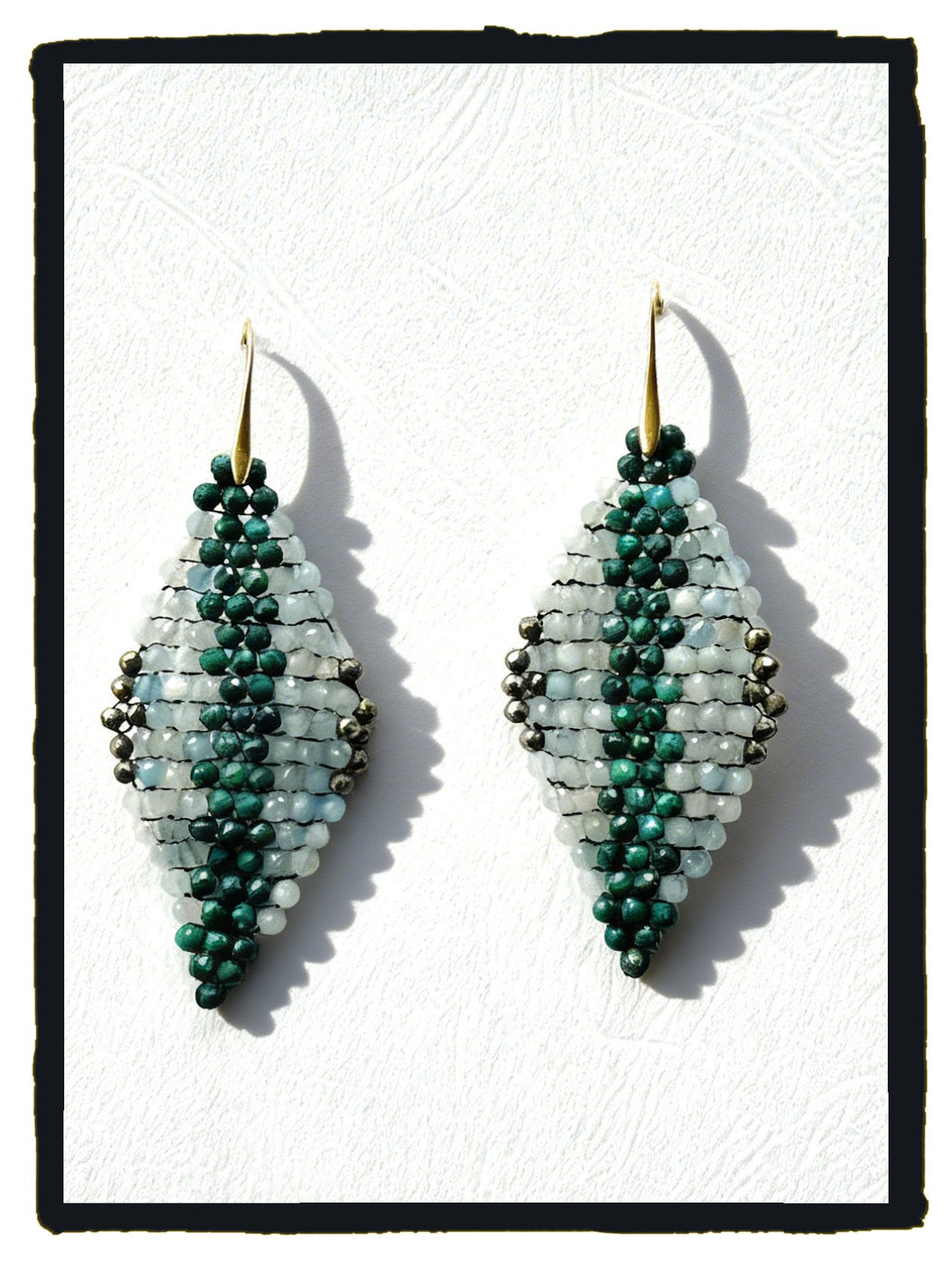 Pendientes WILD SNAKE aguamarina y pirita