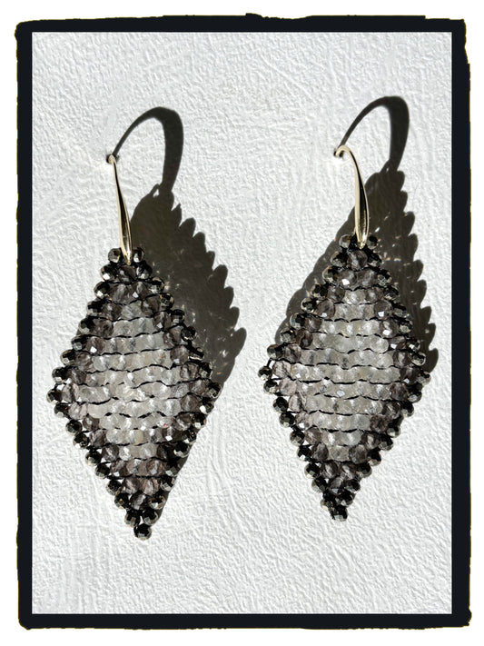 Pendientes DIAMOND topacio, cuarzo ahumado y pirita