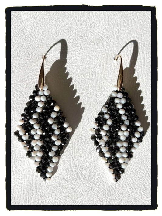 Pendientes WILD ZEBRA turmalina y nácar