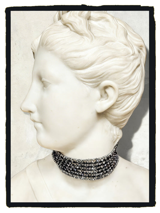 Choker zafiro, turmalina y terahercio