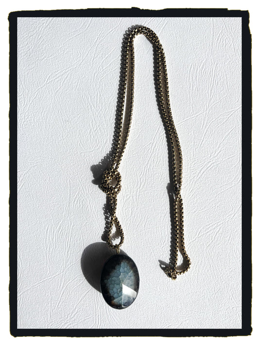 Collar GRAND CAILLOU ágata ultramar