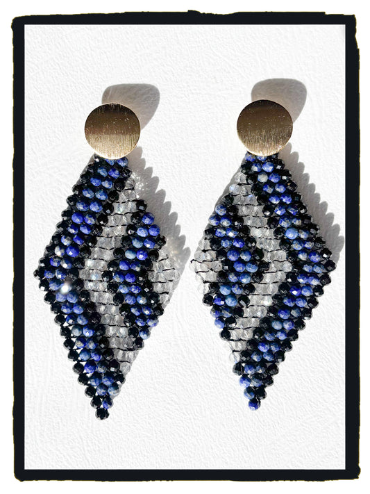 Pendientes GEMSTONES lapislazuli, turmalina y labradorita