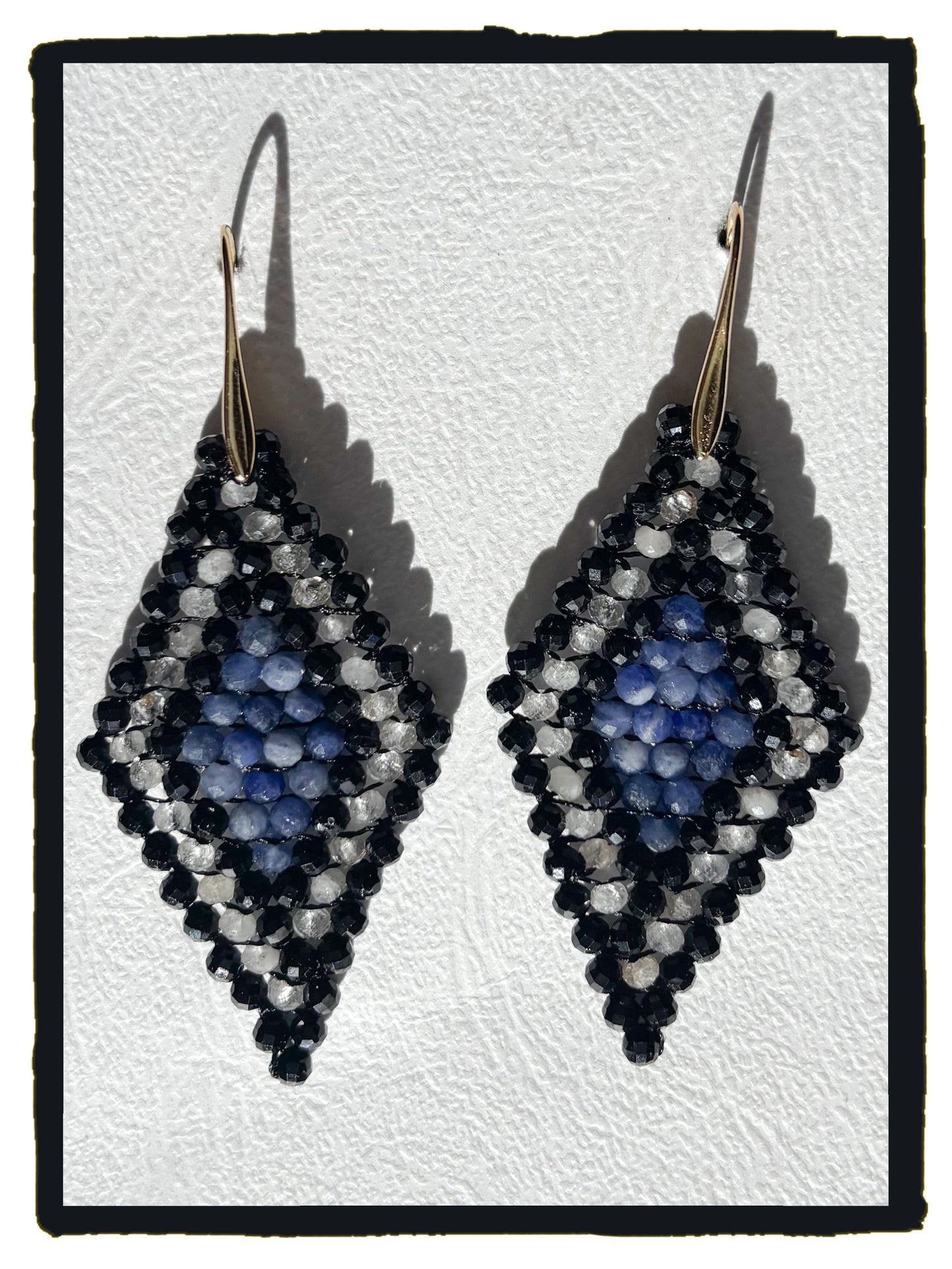 Pendientes GEMSTONES lapislázuli, turmalina y piedra luna