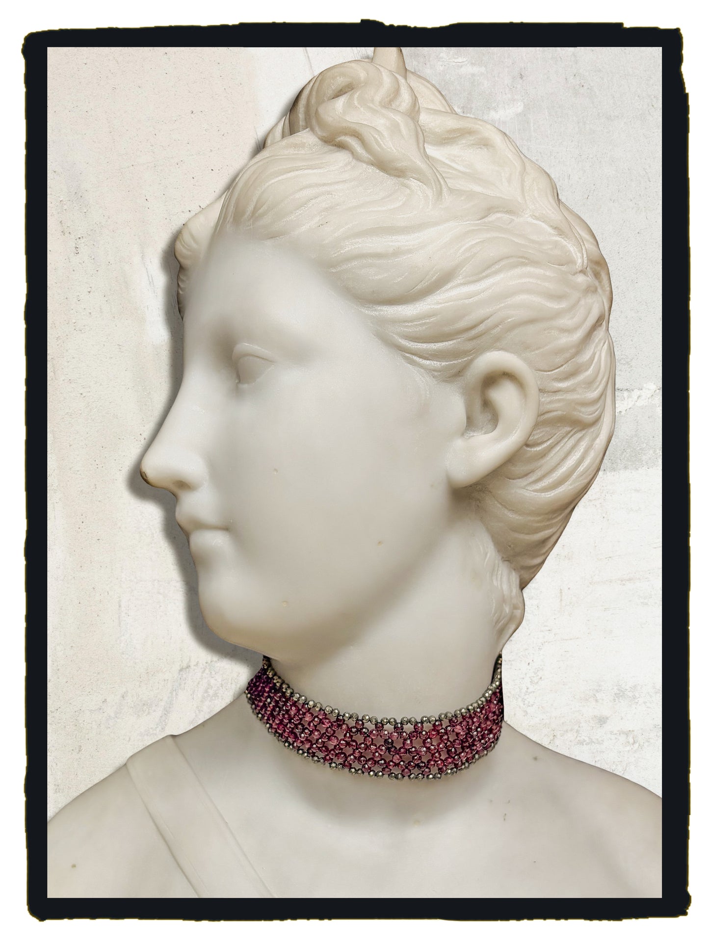 Choker granate y pirita