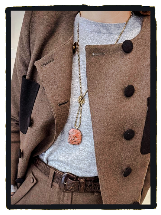 Collar GRAND CAILLOU jaspe rojo.