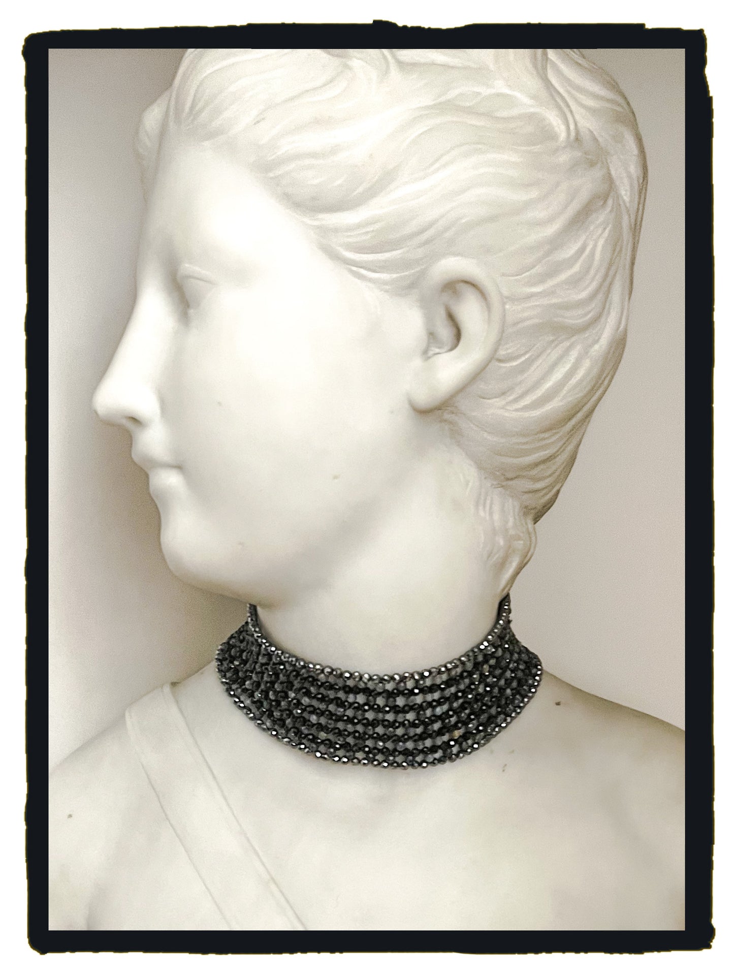 Choker zafiro, turmalina y terahercio