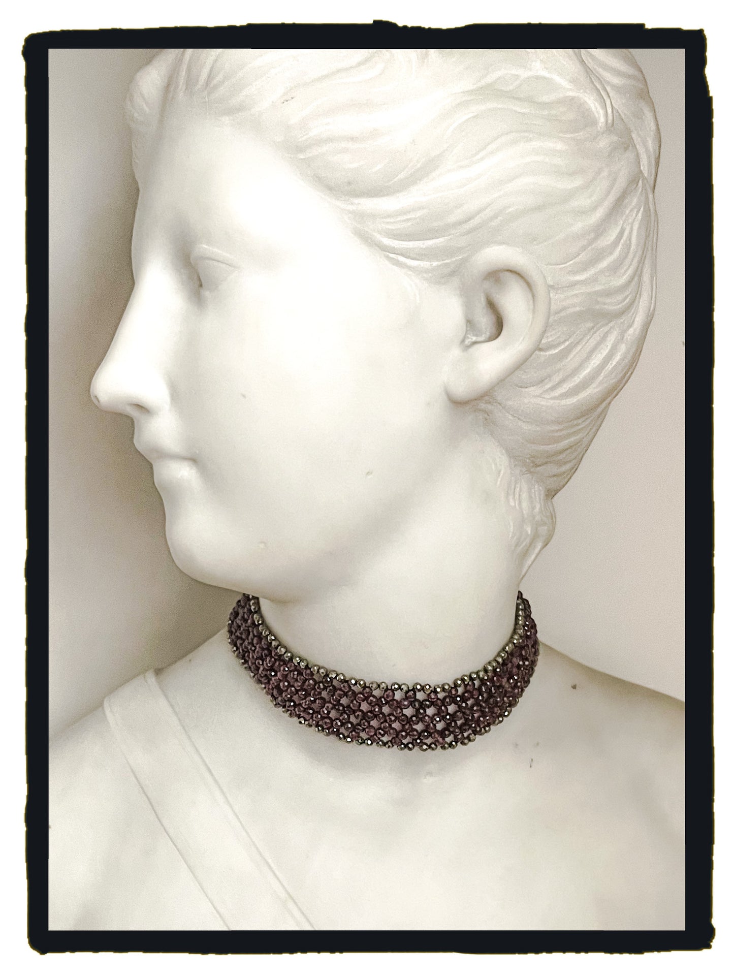 Choker granate y pirita