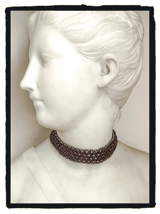 Choker granate y pirita
