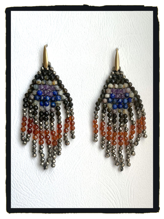 Pendientes PEACOCK  dark